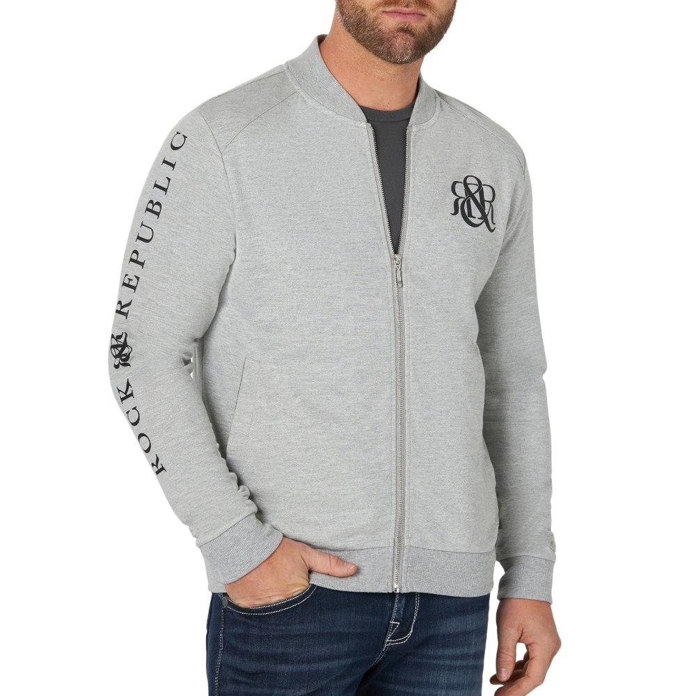 Rock&Republic Men's French Terry ZipUp Logo Jacket